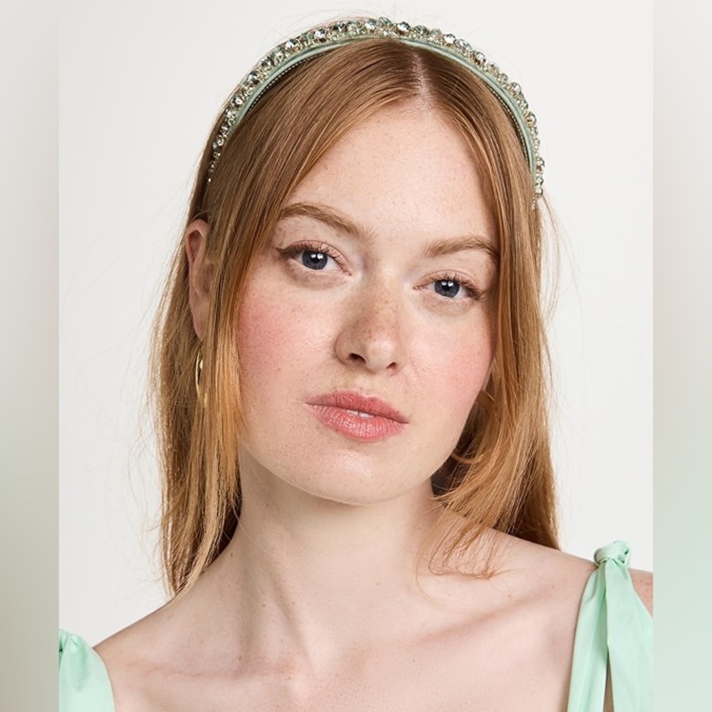 Jennifer Behr Essen Crystal Embellished Headband in Sage never worn! - Picture 1 of 3